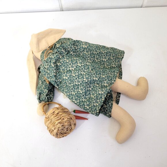 Rabbit Folk Doll Rag Doll Handmade Vintage Artist Doll - Picture 4 of 6